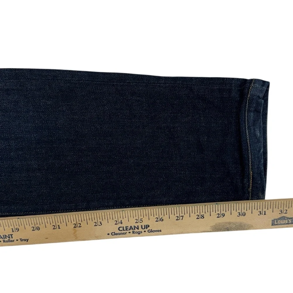 Buck Mason Jeans Mens 33x31 Blue Selvedge Denim Slim Dark Wash Faded USA Made - Picture 13 of 14